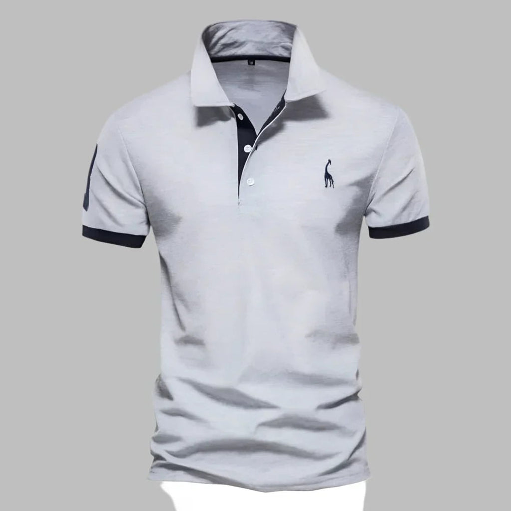 Men's Polo Shirt with Streamlined Tailored Fit and Button Placket - Image 7