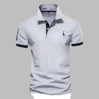 Men's Polo Shirt with Streamlined Tailored Fit and Button Placket - Image 7