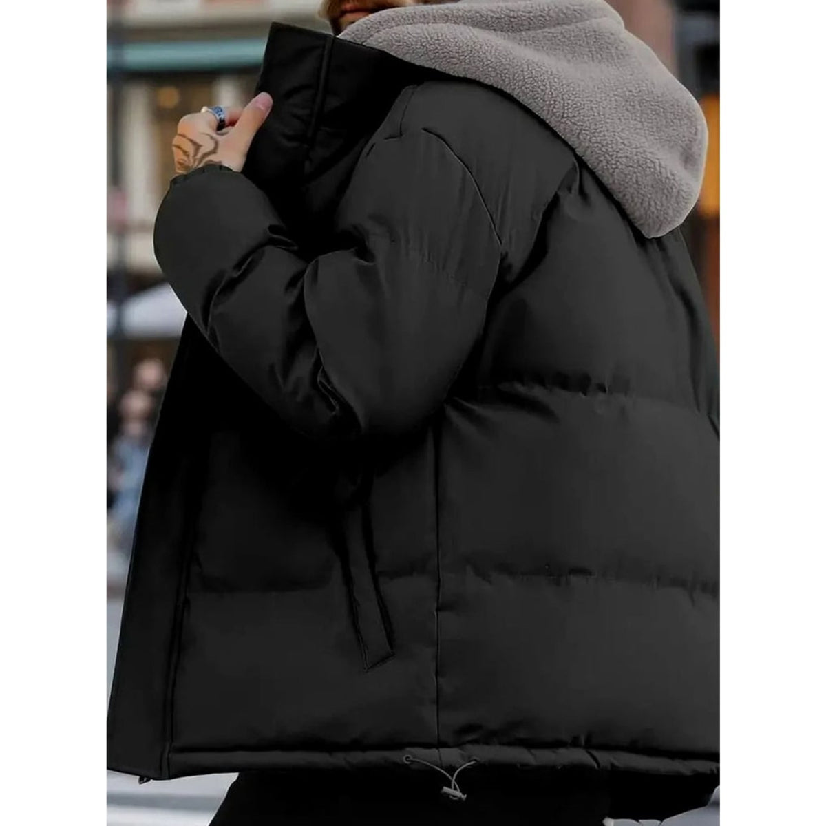 Men's Puffer Jacket with Secure Street Style and Hooded - Image 2