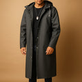 Men's Rain Coat Relaxed Hooded Raincoat Button-Front - Image 1