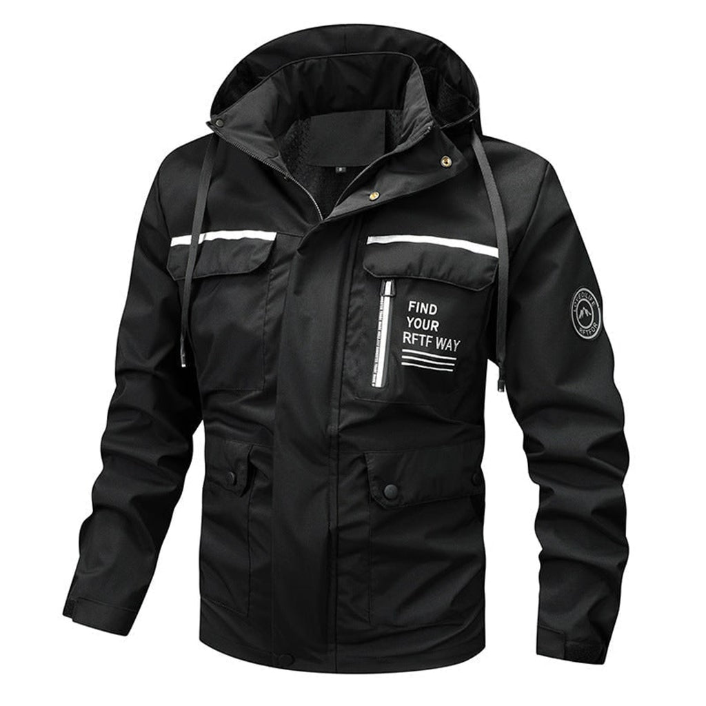 Men's Rain Jacket with Relaxed Anorak Style and Hood - Image 1