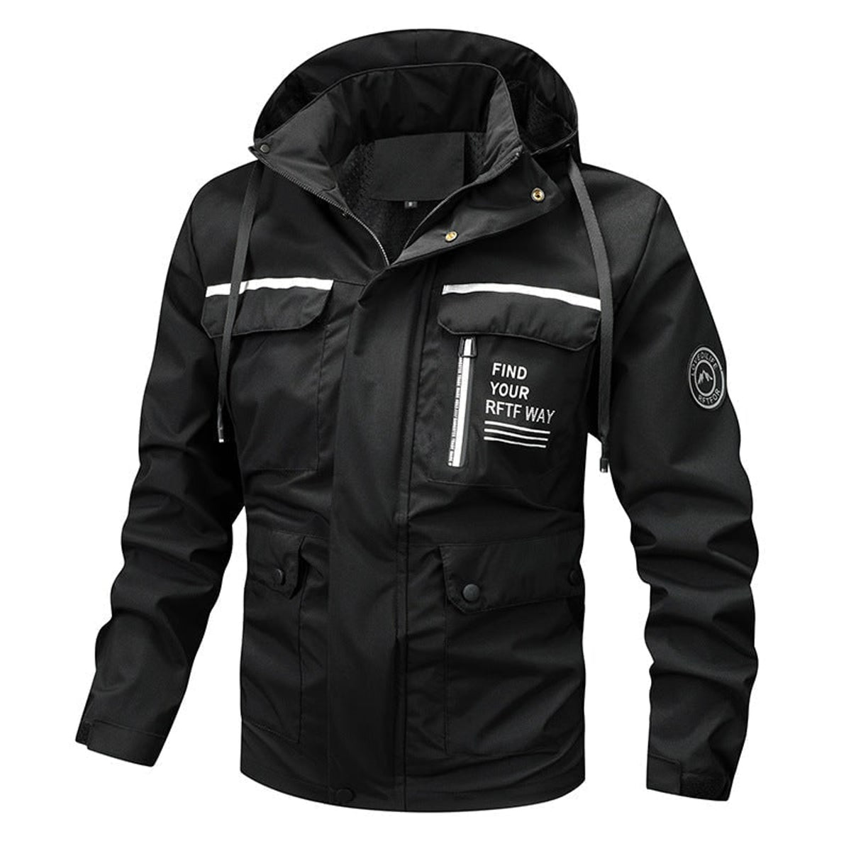 Men's Rain Jacket with Relaxed Anorak Style and Hood - Image 1