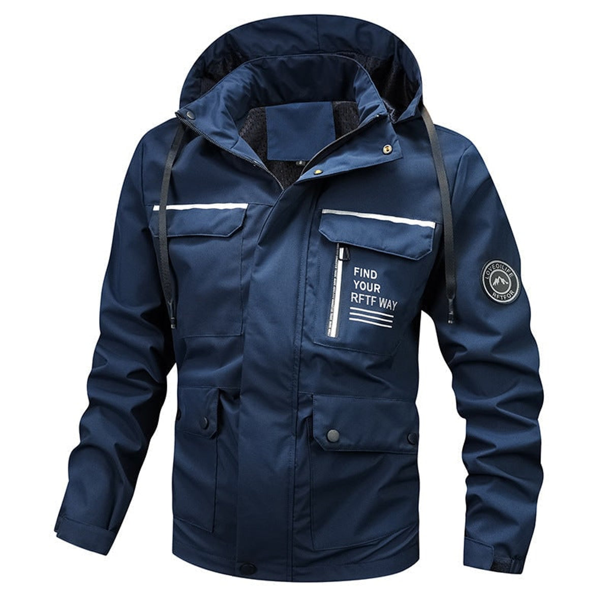 Men's Rain Jacket with Relaxed Anorak Style and Hood - Image 2