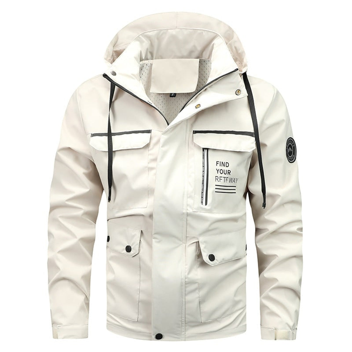Men's Rain Jacket with Relaxed Anorak Style and Hood - Image 4