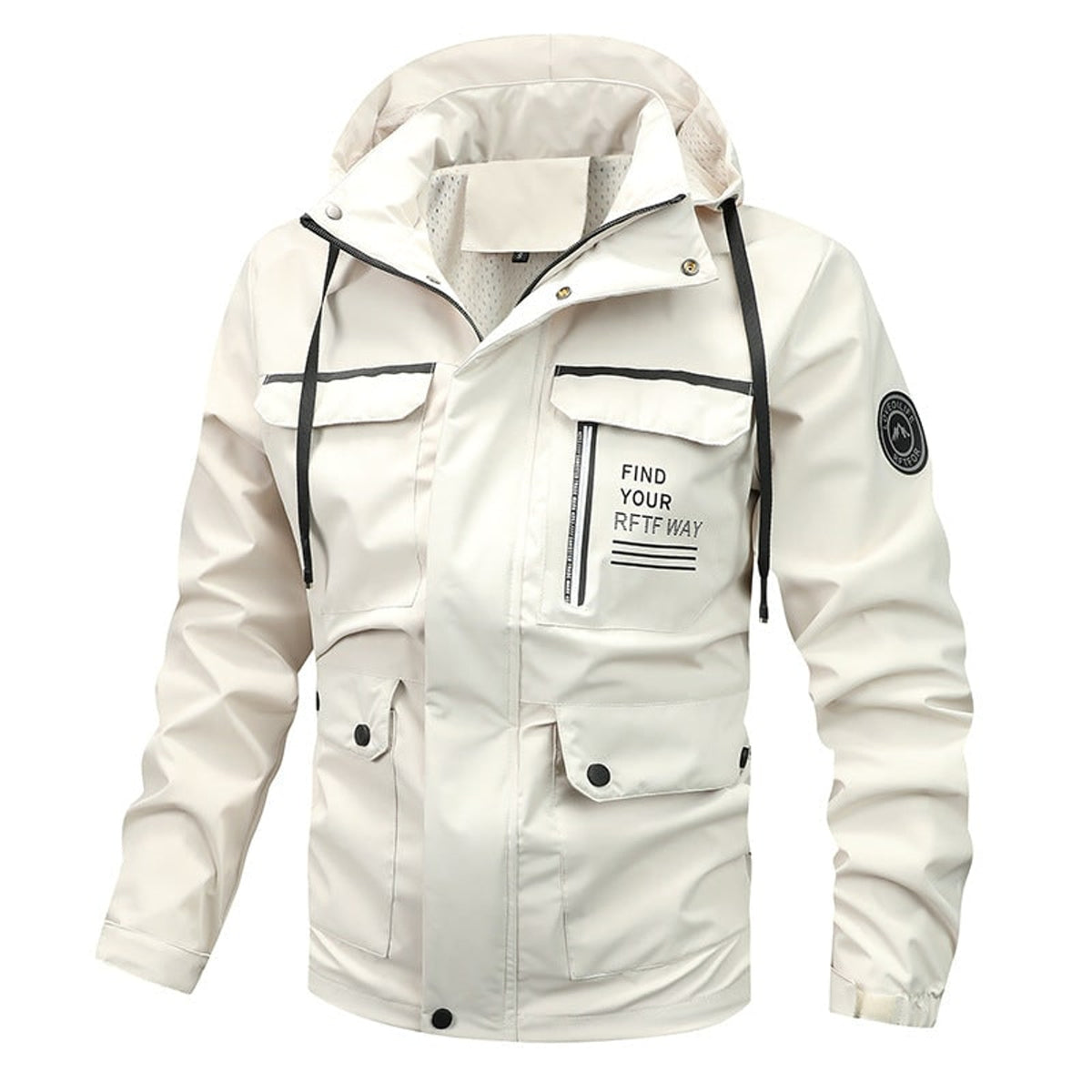 Men's Rain Jacket with Relaxed Anorak Style and Hood - Image 6