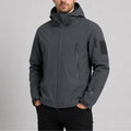 Men's Tactical Jacket with Water-Resistant Softshell Coat and Adjustable Hood - Image 1