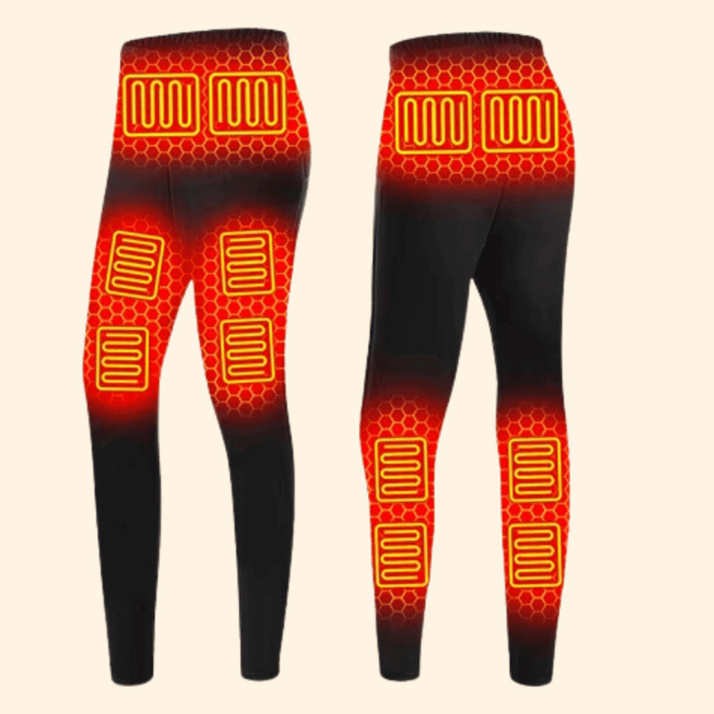 Mens Thermal Underwear Long Base Layer Pants Heated Rechargeable USB - Image 5