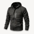 Men's Waterproof Hooded Jacket with Adjustable -Lined Fit and Zip Pockets - Image 1