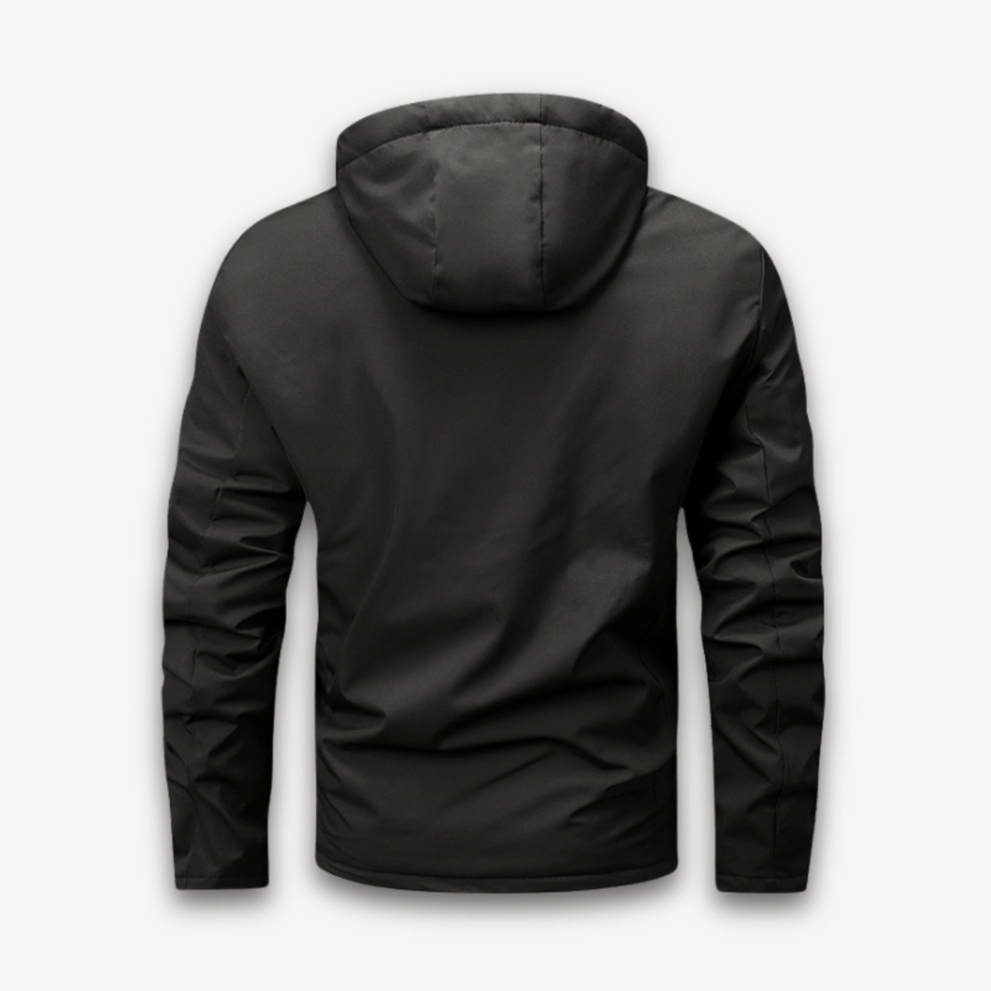 Men's Waterproof Hooded Jacket with Adjustable -Lined Fit and Zip Pockets - Image 8