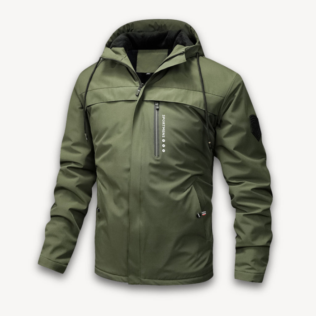 Men's Waterproof Hooded Jacket with Adjustable -Lined Fit and Zip Pockets - Image 5