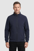 Men's Waterproof Jacket Streamlined Bomber Full-Zip With Ribbed Cuffs - Image 1