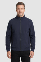 Men's Waterproof Jacket Streamlined Bomber Full-Zip With Ribbed Cuffs - Image 1