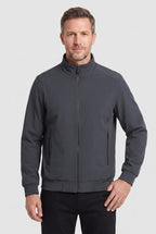 Men's Waterproof Jacket Streamlined Bomber Full-Zip With Ribbed Cuffs - Image 5