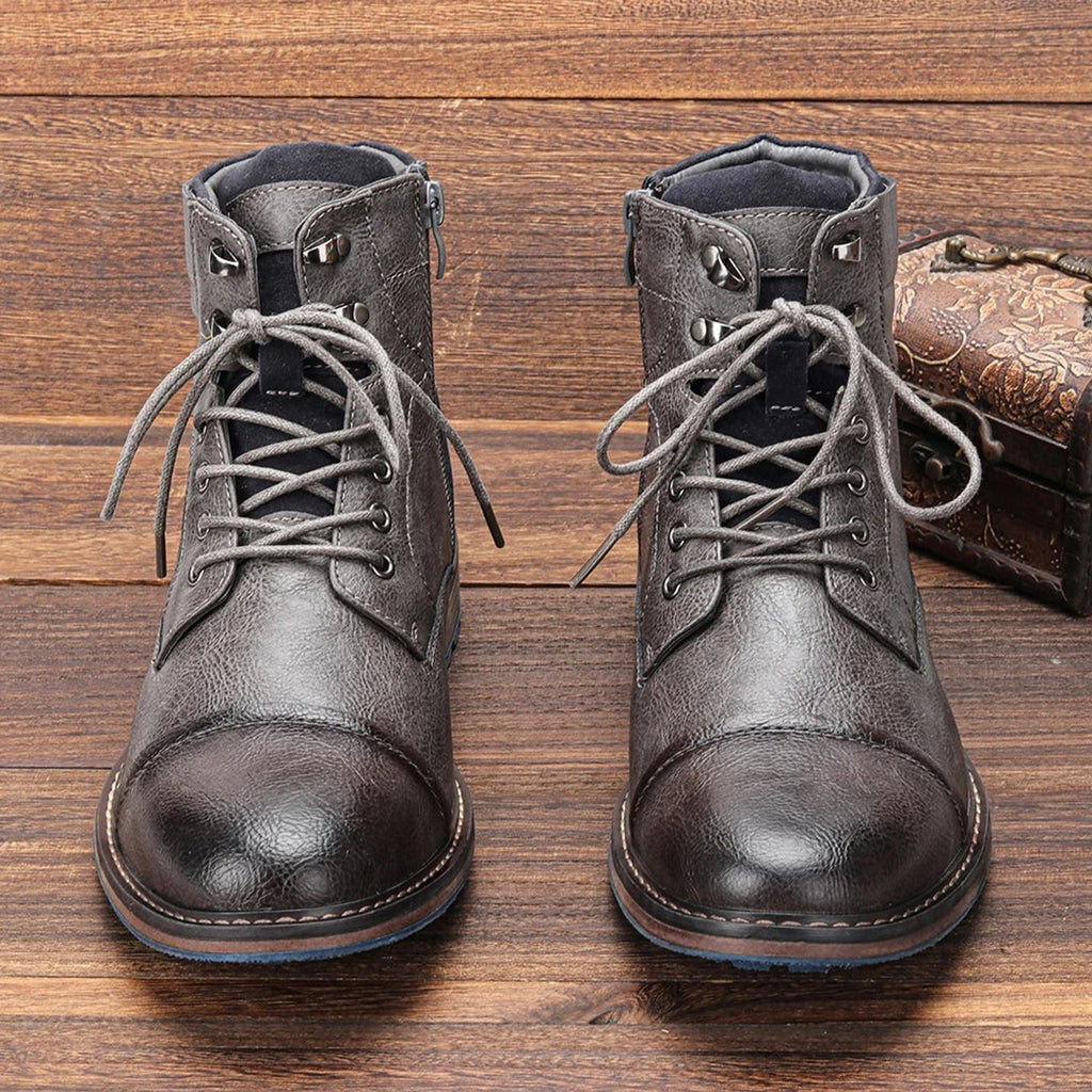Men's Winter Boots with Zippered Utility Ankle and Lace-Up - Image 6