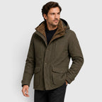 Men's Winter Jacket With Detachable Hood And Multi-Pocket Design - Image 1