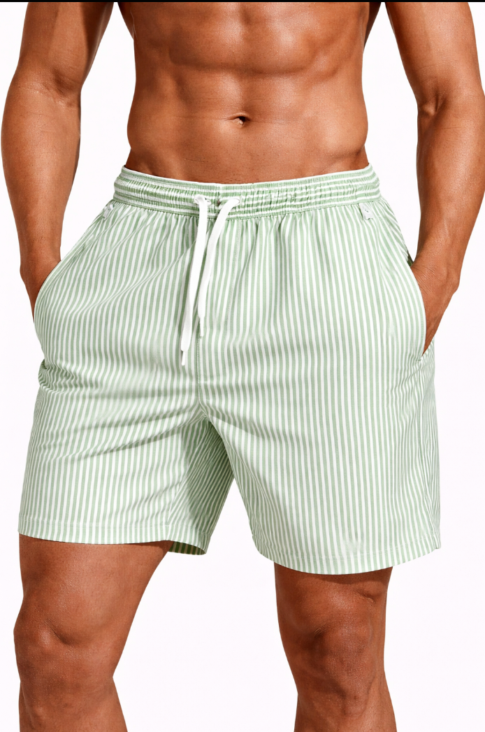 NOVA | Men’s Quick Dry Swim Shorts – Lightweight Beach Shorts with Elastic Waist