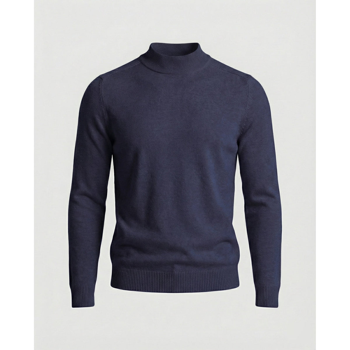 Merino Wool Turtleneck Sweater with Temperature Control Knit and Collar - Image 7
