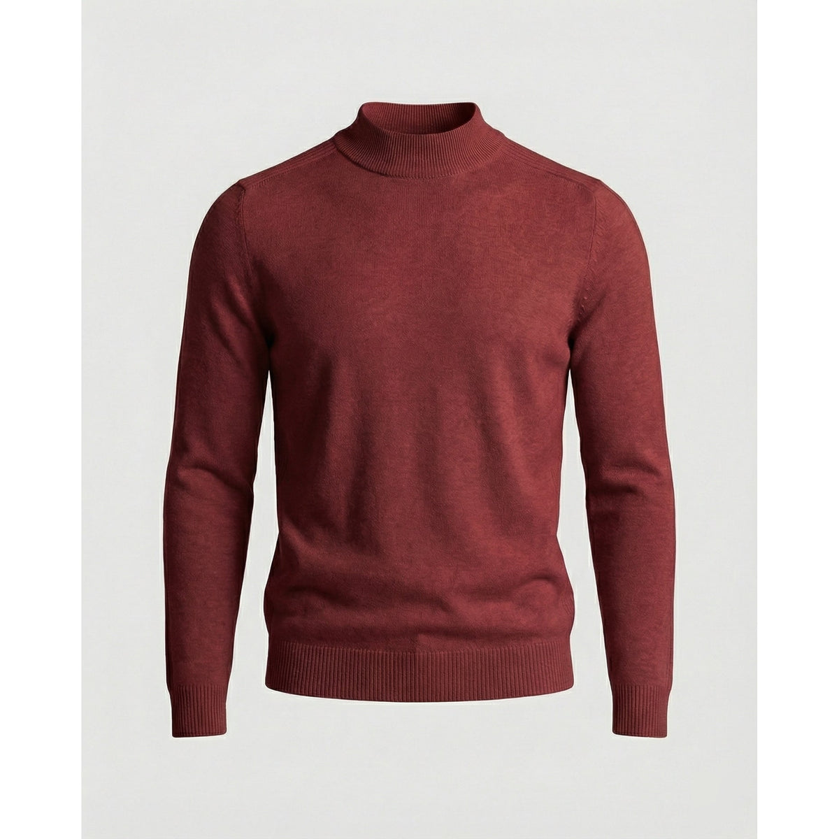 Merino Wool Turtleneck Sweater with Temperature Control Knit and Collar - Image 8