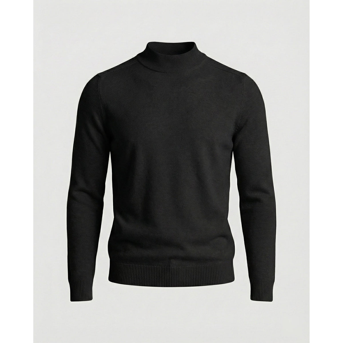 Merino Wool Turtleneck Sweater with Temperature Control Knit and Collar - Image 9