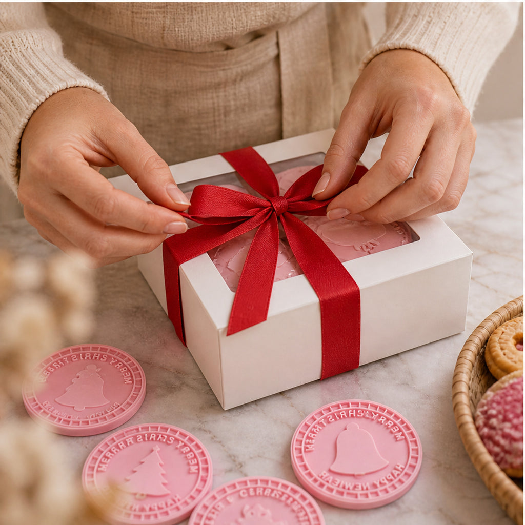 Merrymould 3D Embossing Christmas Cookie Stamp Set With 9 Festive Designs - Image 12
