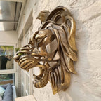 Metal Lion Head Wall Decoration Elegant And Strong For Indoor And Outdoor Use - Image 1
