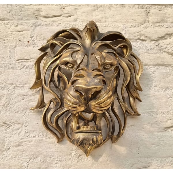Metal Lion Head Wall Decoration Elegant And Strong For Indoor And Outdoor Use - Image 2