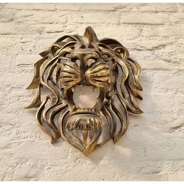 Metal Lion Head Wall Decoration Elegant And Strong For Indoor And Outdoor Use - Image 3