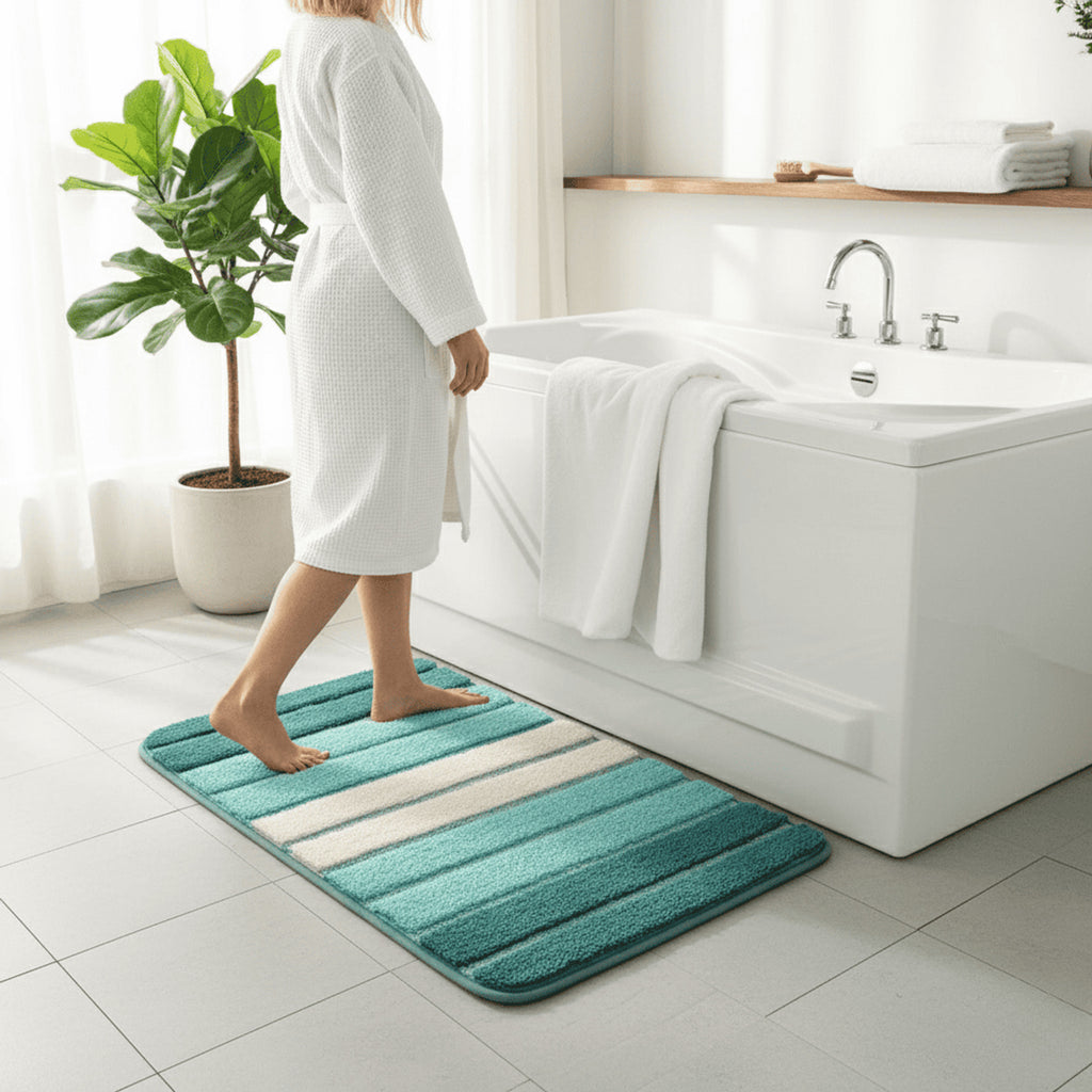 Microfiber Bath Mat With Quick-Dry Eco-Friendly Absorbency And Non-Slip Tpr Backing - Image 2