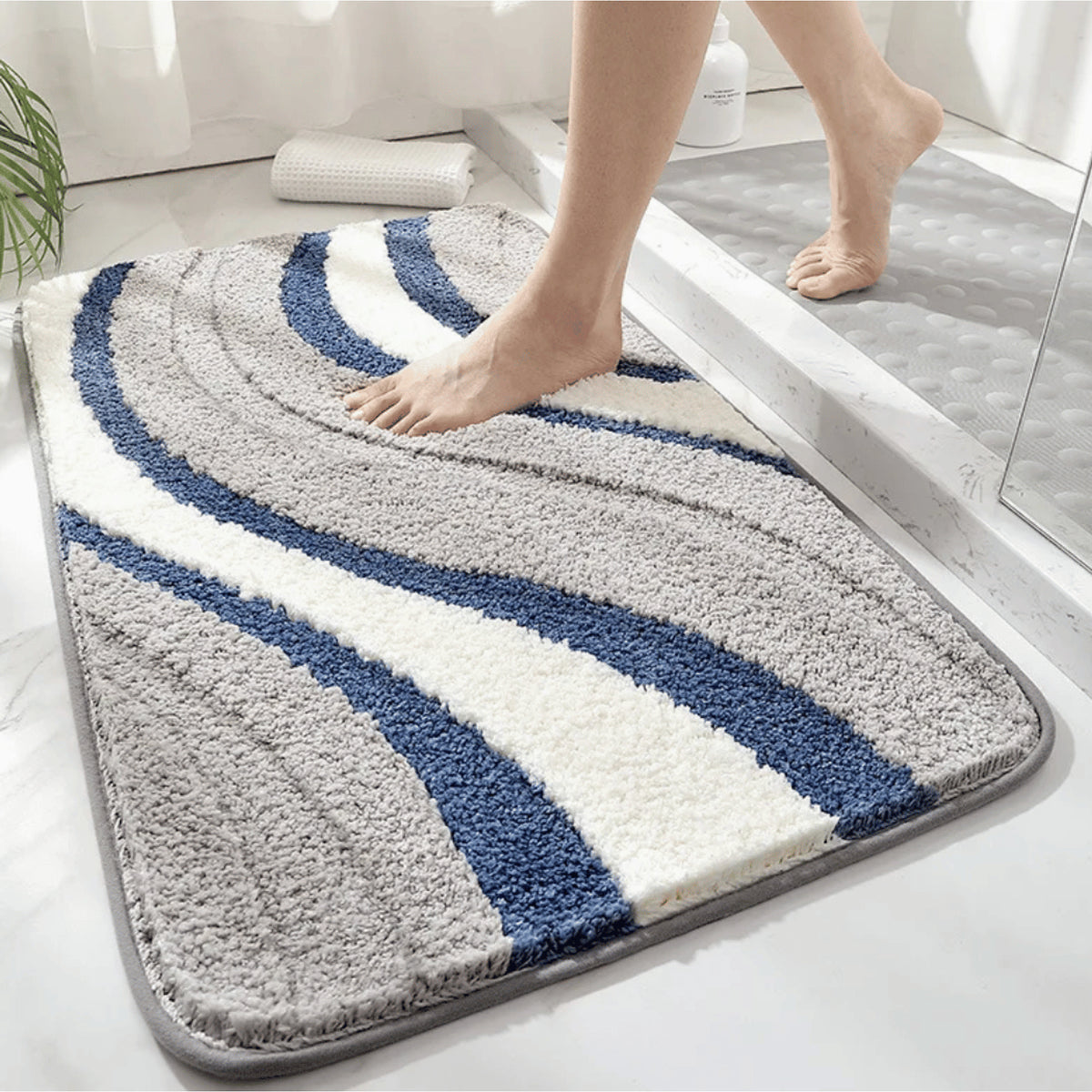 Microfiber Bath Mat With Quick-Dry Eco-Friendly Absorbency And Non-Slip Tpr Backing - Image 8