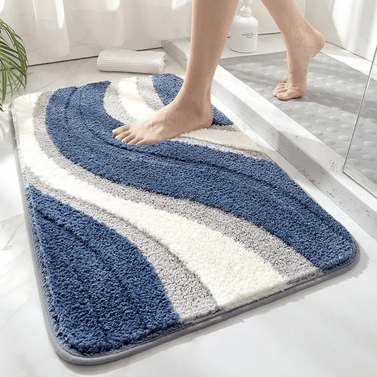 Microfiber Bath Mat With Quick-Dry Eco-Friendly Absorbency And Non-Slip Tpr Backing - Image 5