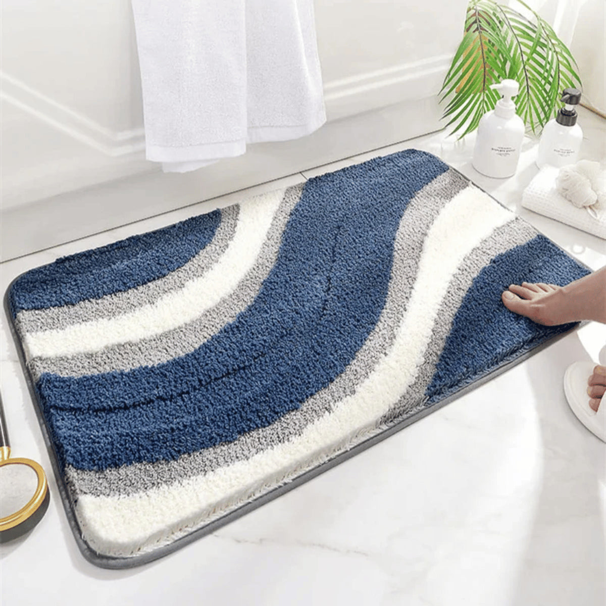Microfiber Bath Mat With Quick-Dry Eco-Friendly Absorbency And Non-Slip Tpr Backing - Image 6