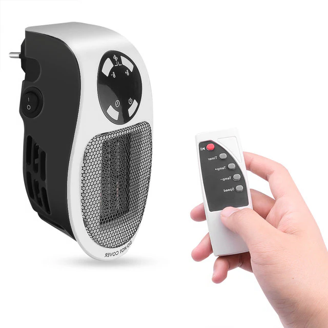 Mini Electric Heater With 12-Hour Timer Remote Control And Thermostat - Image 3