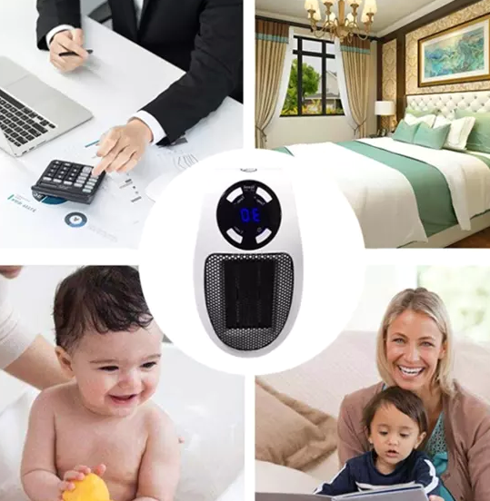 Mini Electric Heater With 12-Hour Timer Remote Control And Thermostat - Image 7