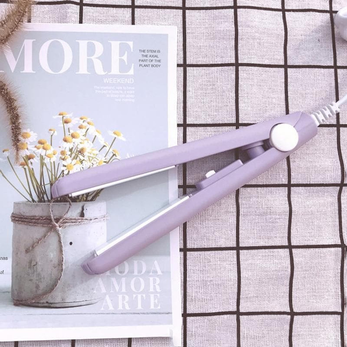 Mini Hair Straightener 2-in-1 Styling Tool With Ceramic Gentle Heat - Image 5