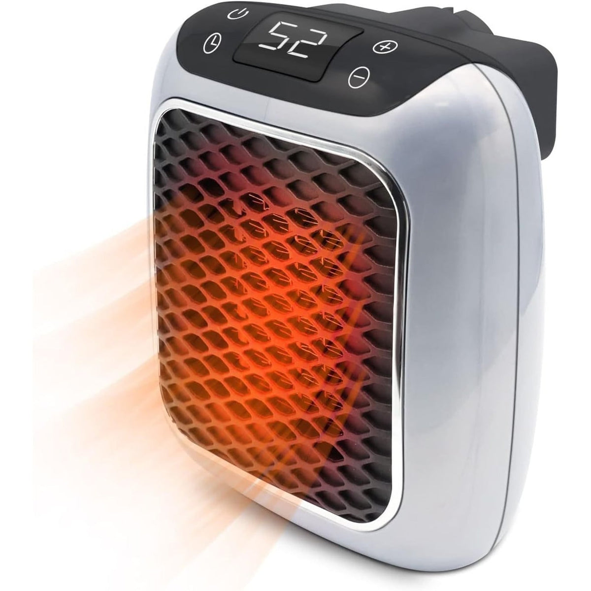 Mini Wall Plug Heater With 800W Adjustable Thermostat 12-Hour Timer Whisper-Quiet Operation - Image 1