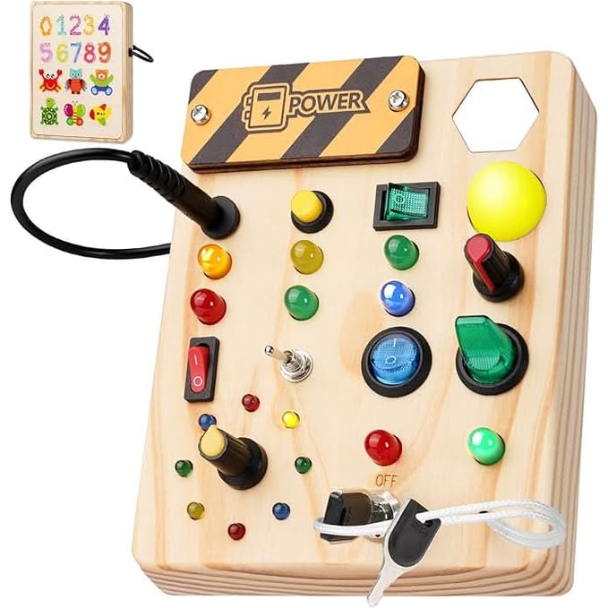 Montessori Learning Board With Leds And Switches For Interactive Wooden Educational Play - Image 5