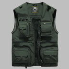 Multi Pocket Vest Sleeveless Jacket With Standing Collar And Mesh - Image 4