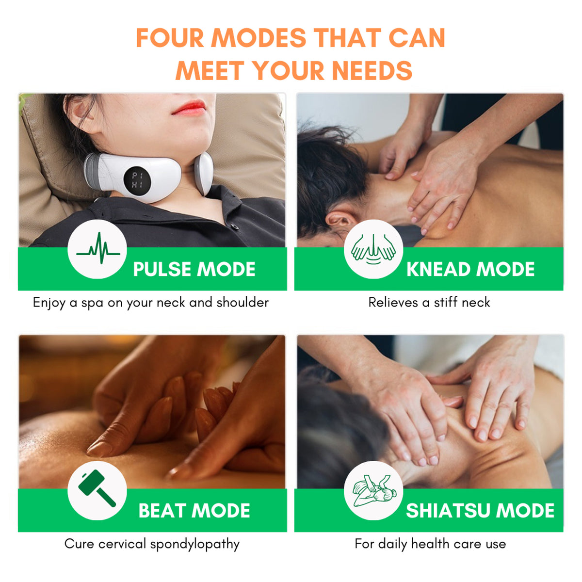 Neck Massager With Tens Pulse Technology For Neck Shoulder & Spine Relief - Image 2