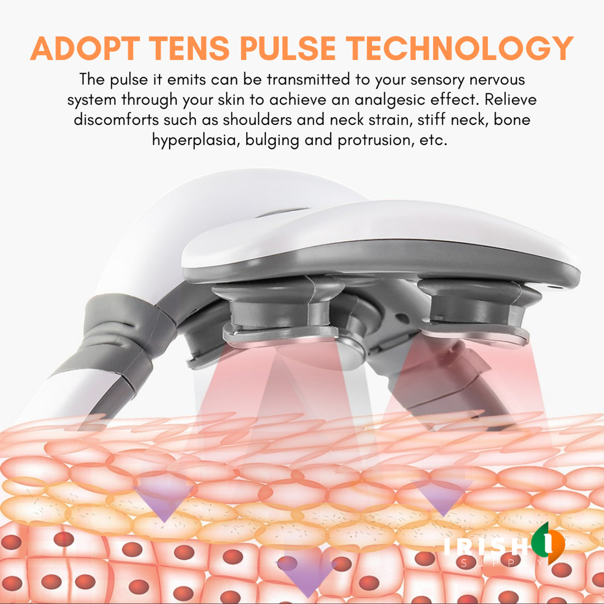 Neck Massager With Tens Pulse Technology For Neck Shoulder & Spine Relief - Image 3