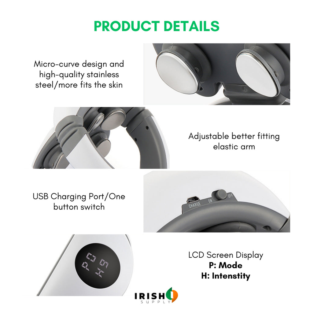 Neck Massager With Tens Pulse Technology For Neck Shoulder & Spine Relief - Image 4
