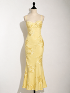 NOVA | Women's Floral Jacquard Maxi Dress | Elegant Evening Gown