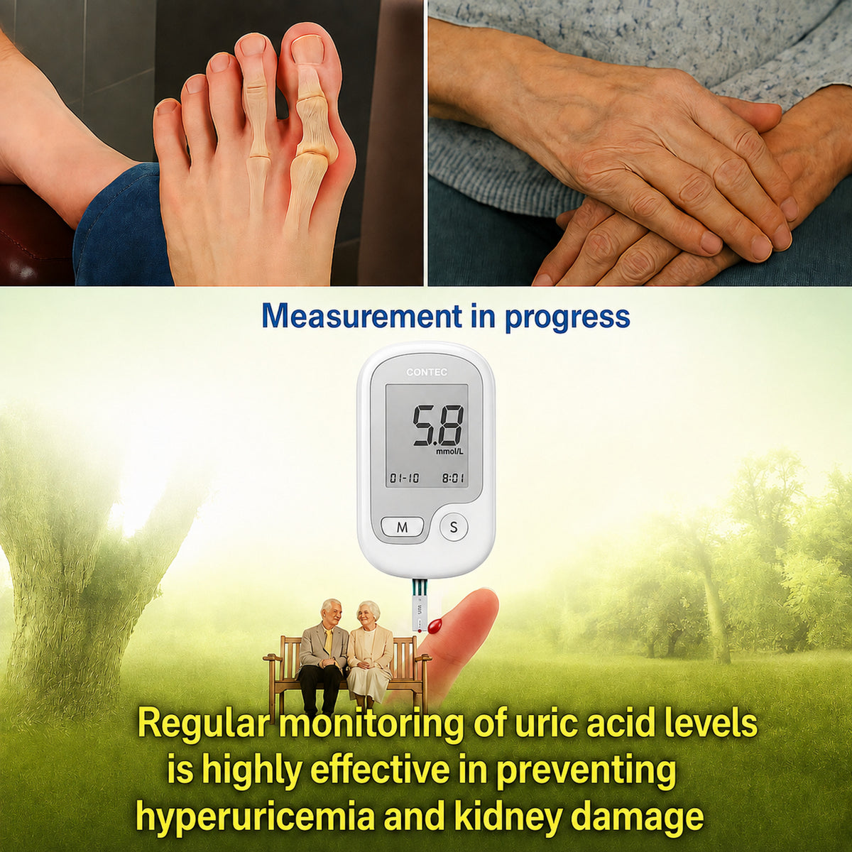 Non-Painful Glucometer Glucose Monitor Portable Fingertip Digital Display - Image 11