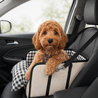 Non-Slip Padded Booster Dog Car Seat With Safety Clip - Image 3
