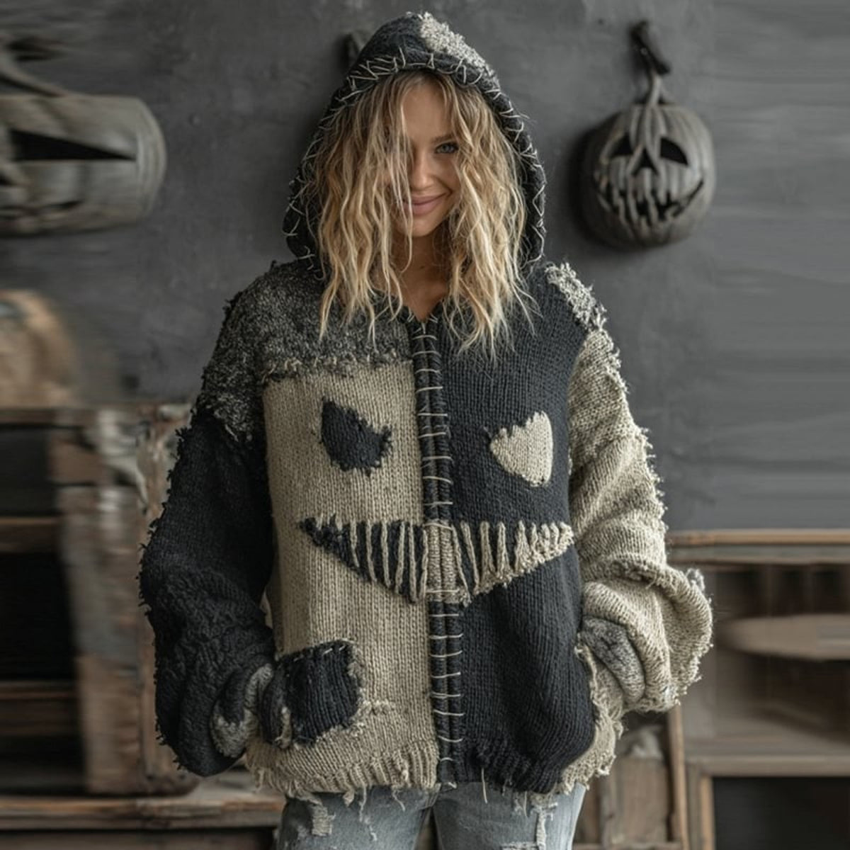 Ordinary_product with Cozy Hooded Zip-Up Sweater and Knit - Image 10