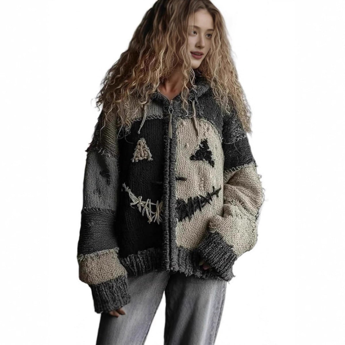 Ordinary_product with Cozy Hooded Zip-Up Sweater and Knit - Image 4