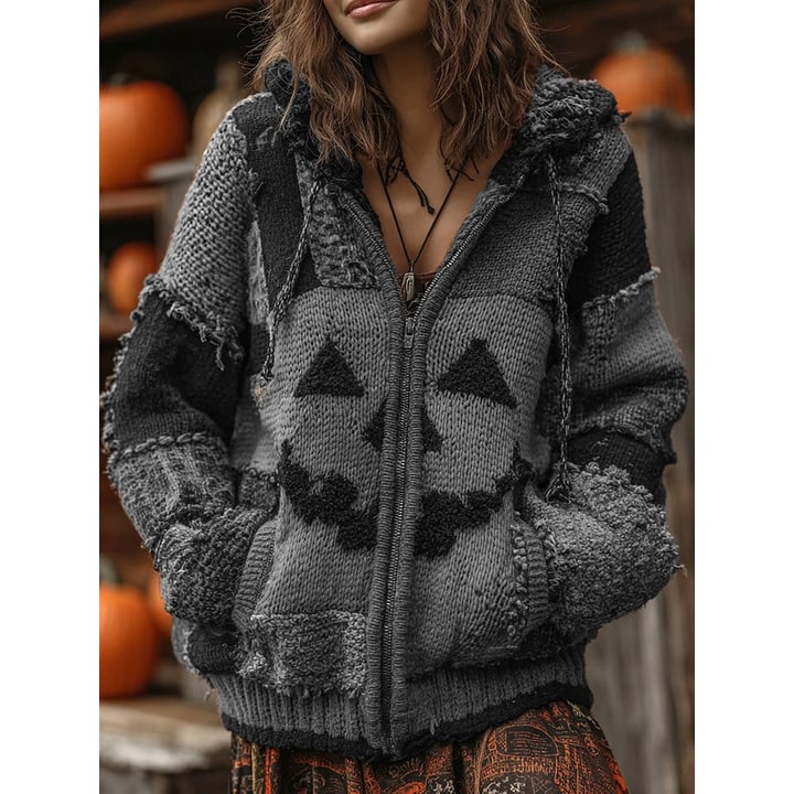 Ordinary_product with Cozy Hooded Zip-Up Sweater and Knit - Image 6