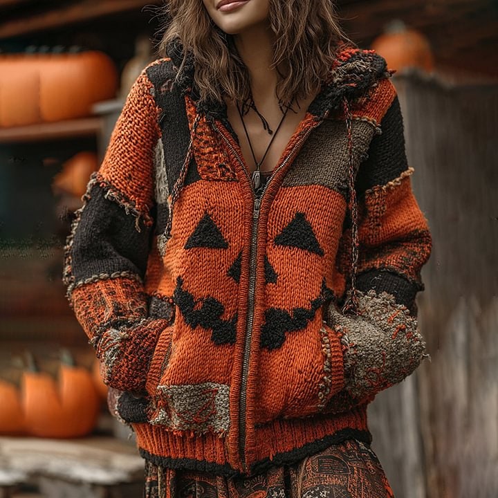 Ordinary_product with Cozy Hooded Zip-Up Sweater and Knit - Image 8