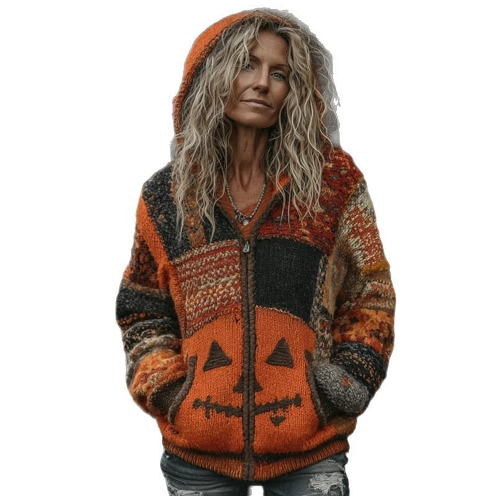 Ordinary_product with Cozy Hooded Zip-Up Sweater and Knit - Image 9