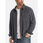Overshirts with Relaxed Corduroy Fit and Spread Collar - Image 3