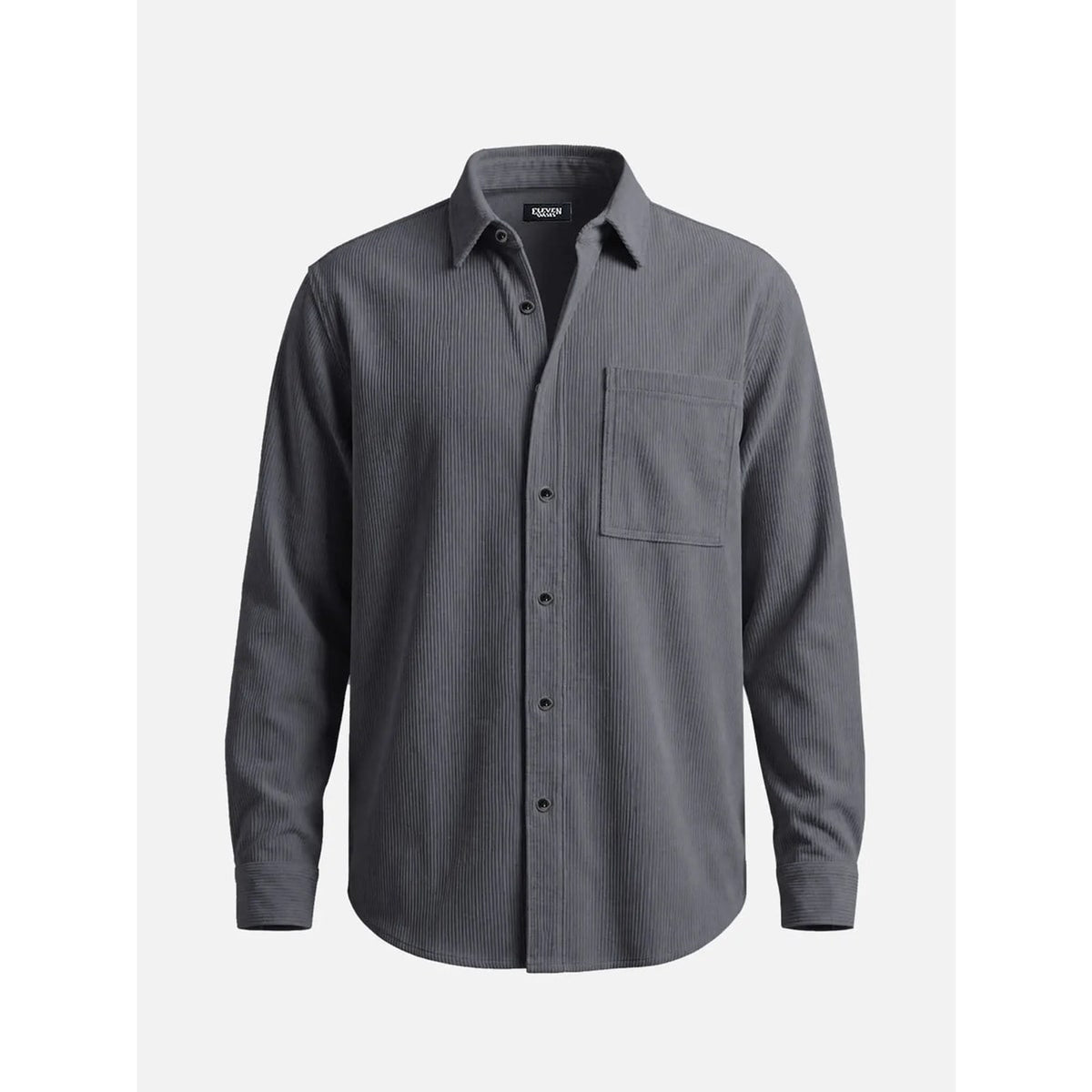 Overshirts with Relaxed Corduroy Fit and Spread Collar - Image 6
